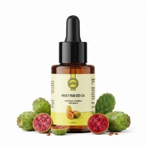 Prickly Pear Seed Oil – 100% Pure and Natural Cold Pressed Oil for Face, Hair and Skin – Anti-Aging Moisturizer – 1 oz Glass Bottle