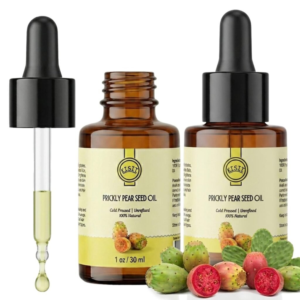 Prickly Pear Seed Oil | 100% Pure and Natural Cold Pressed Oil for Face, Hair and Skin | Anti-Aging Moisturizer | 1 oz Cold Pressed | Pack of 2