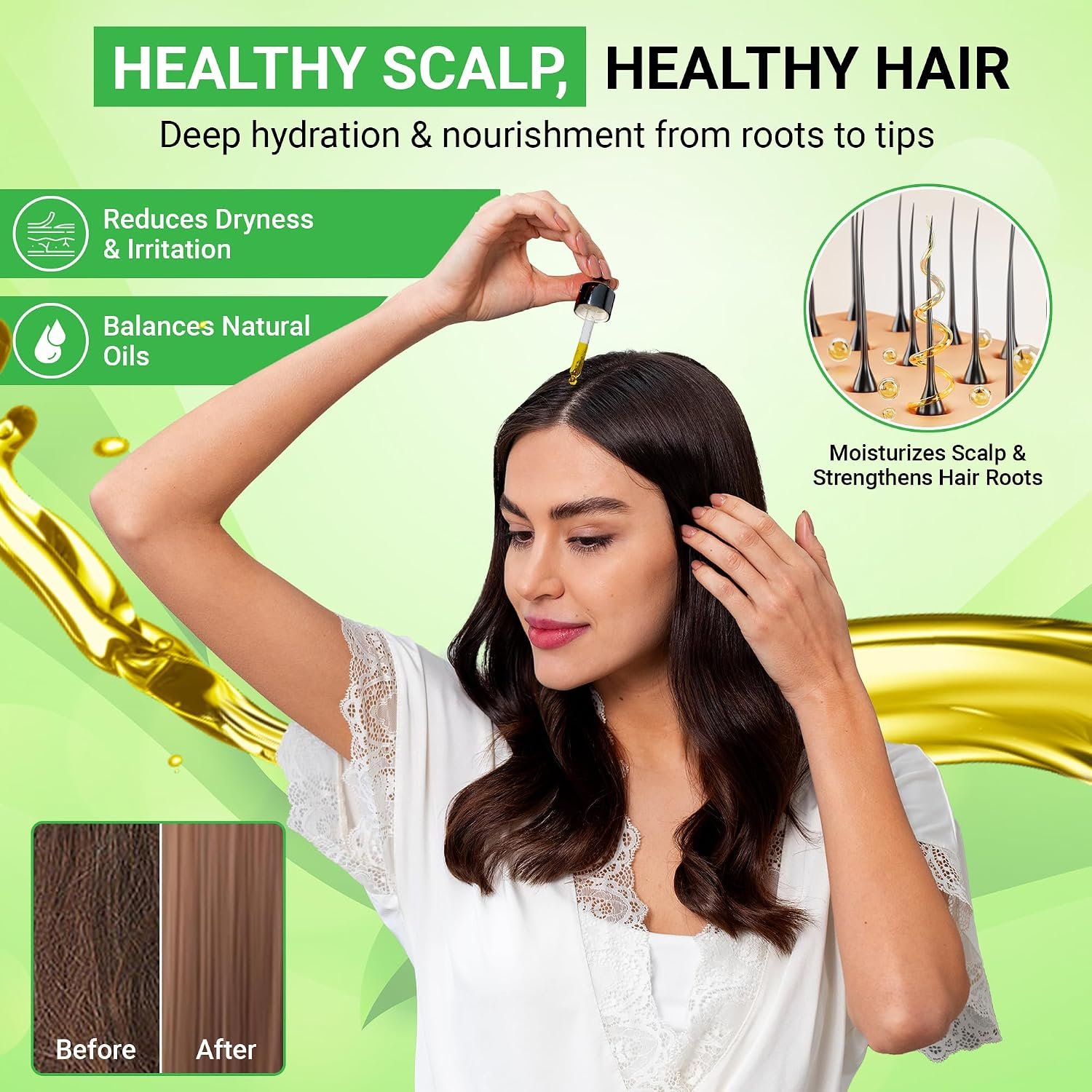 Organic Unrefined Jamaican Black Castor Oil for Hair Growth & Dry Scalp – Pure Hair Oil for Thicker Looking Hair, Scalp Nourishment & Hair Strength, Authentic Smoky Aroma, 4 oz Glass Bottle - Image 3